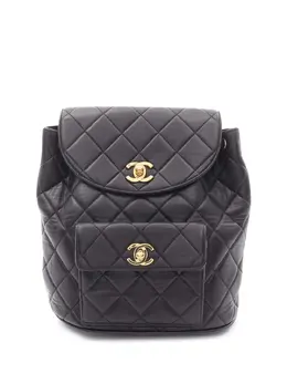 CHANEL Pre-Owned: Чёрный рюкзак 