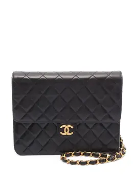 CHANEL Pre-Owned: Чёрная сумка через плечо 
