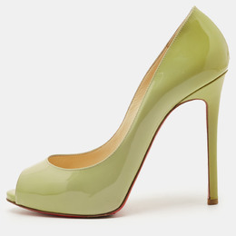 Christian Louboutin: Зелёные босоножки 