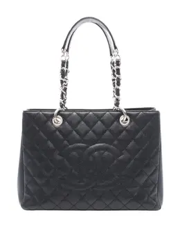 CHANEL Pre-Owned: Чёрная сумка-шоппер 