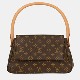 Louis Vuitton: Коричневі сумки  Looping