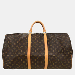 Louis Vuitton: Коричневі сумки  Keepall