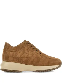Hogan: Коричневые кроссовки  Interactive sneakers
