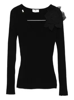 Elisabetta Franchi: Топ с цветочным принтом 