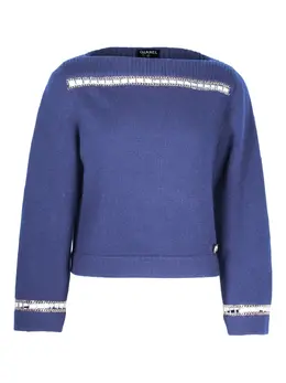 CHANEL Pre-Owned: Синий свитер 