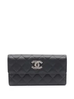 CHANEL Pre-Owned: Чёрный кошелёк 