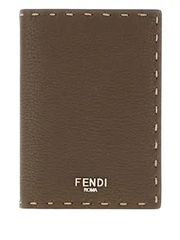 FENDI: Коричневый картхолдер  Selleria