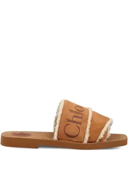 Chloé: Коричневые сандалии  Woody