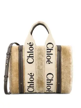 Chloé: Бежевая сумка-шоппер 