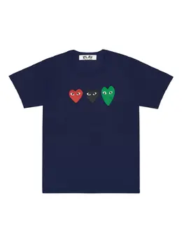 Comme Des Garçons Play: Синяя футболка 