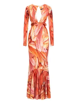 Roberto Cavalli: Платье с принтом 
