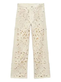 rag & bone: Джинсы с растительным принтом 