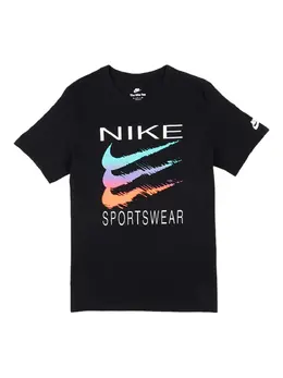 Nike: Чёрная футболка  Swoosh
