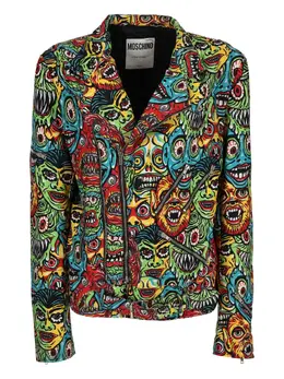 Moschino Pre-Owned: Голубая куртка 