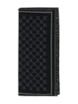 Gucci: Чёрный шарф 