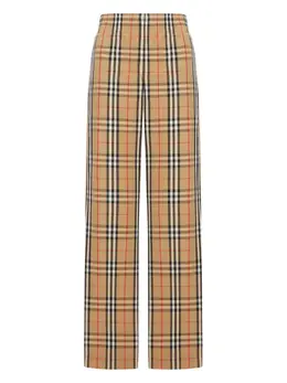 Burberry: Бежевые брюки 