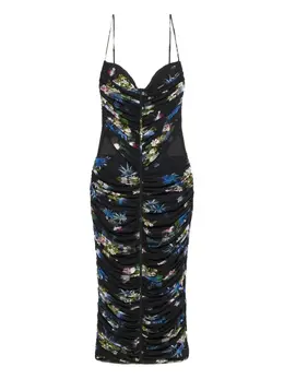 Blumarine: Платье с растительным принтом 