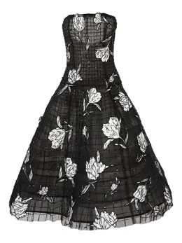 Carolina Herrera: Платье с растительным принтом 
