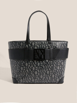 Armani Exchange: Чёрная сумка 