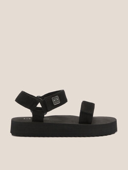 Armani Exchange: Чёрные сандалии 