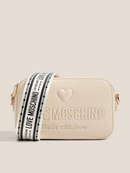 Love Moschino: Бежевая сумка 
