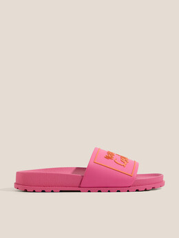 Versace Jeans Couture: Розовые шлёпанцы 
