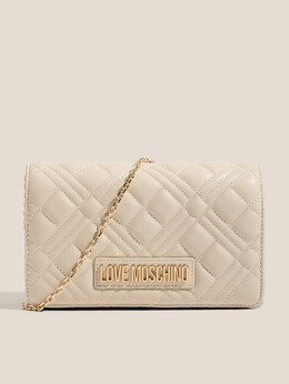 Love Moschino: Бежевая сумка 