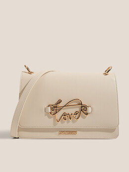 Love Moschino: Бежевая сумка 