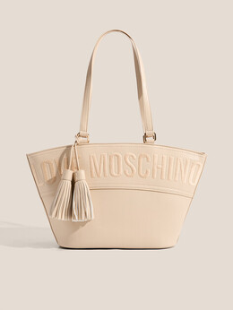 Love Moschino: Бежевая сумка 