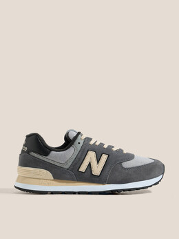 New Balance: Тёмные кроссовки 