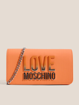 Love Moschino: Оранжевый клатч 