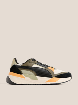Puma: Кроссовки цвета хаки 
