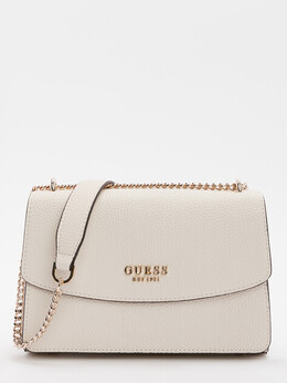 Guess: Бежевая сумка 