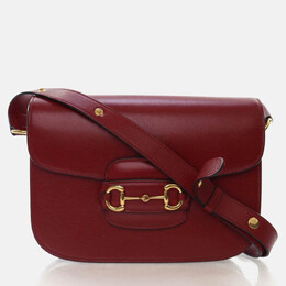 Gucci: Красная сумка  Horsebit 1955