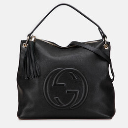 Gucci: Чёрная сумка  Soho
