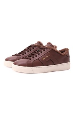 Santoni: Коричневые кеды 