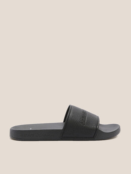 Armani Exchange: Чёрные шлёпанцы 