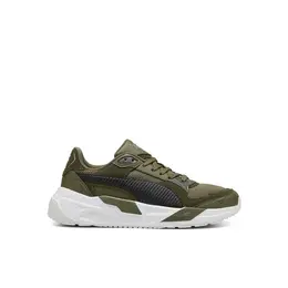 PUMA: Кроссовки цвета хаки 