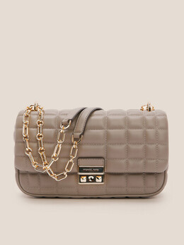 Michael Kors: Бежевая сумка 