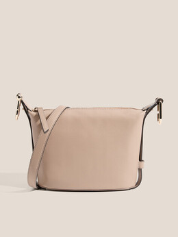 Furla: Бежевая сумка 