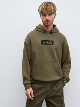 Fila: Толстовка цвета хаки 