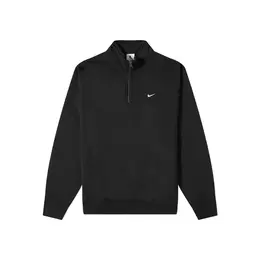 NIKE: Чёрная толстовка  Solo Swoosh