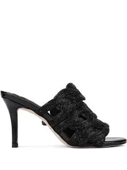Kurt Geiger London: Чёрные сандалии 
