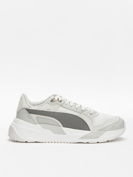 Puma: Серые кроссовки 