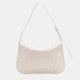 Bottega Veneta: Белая сумка  Intrecciato