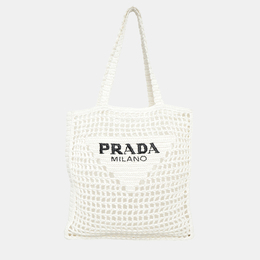 Prada: Светлая сумка-шоппер 