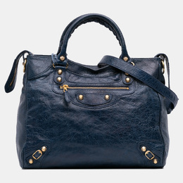 Balenciaga: Голубая сумка 