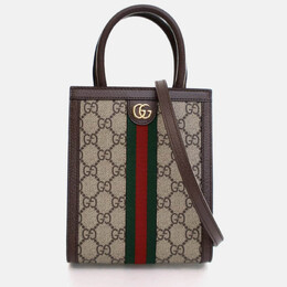 Gucci: Коричневая сумка-шоппер  GG Supreme