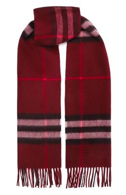 Burberry: Бордовый шарф 