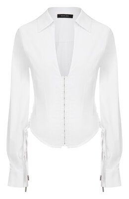Mugler: Хлопковая блуза 